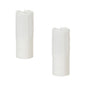 Set of Two White Flameless Pillar Candle