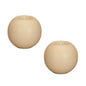 Set of Two Beige Round Flameless Designer Candle