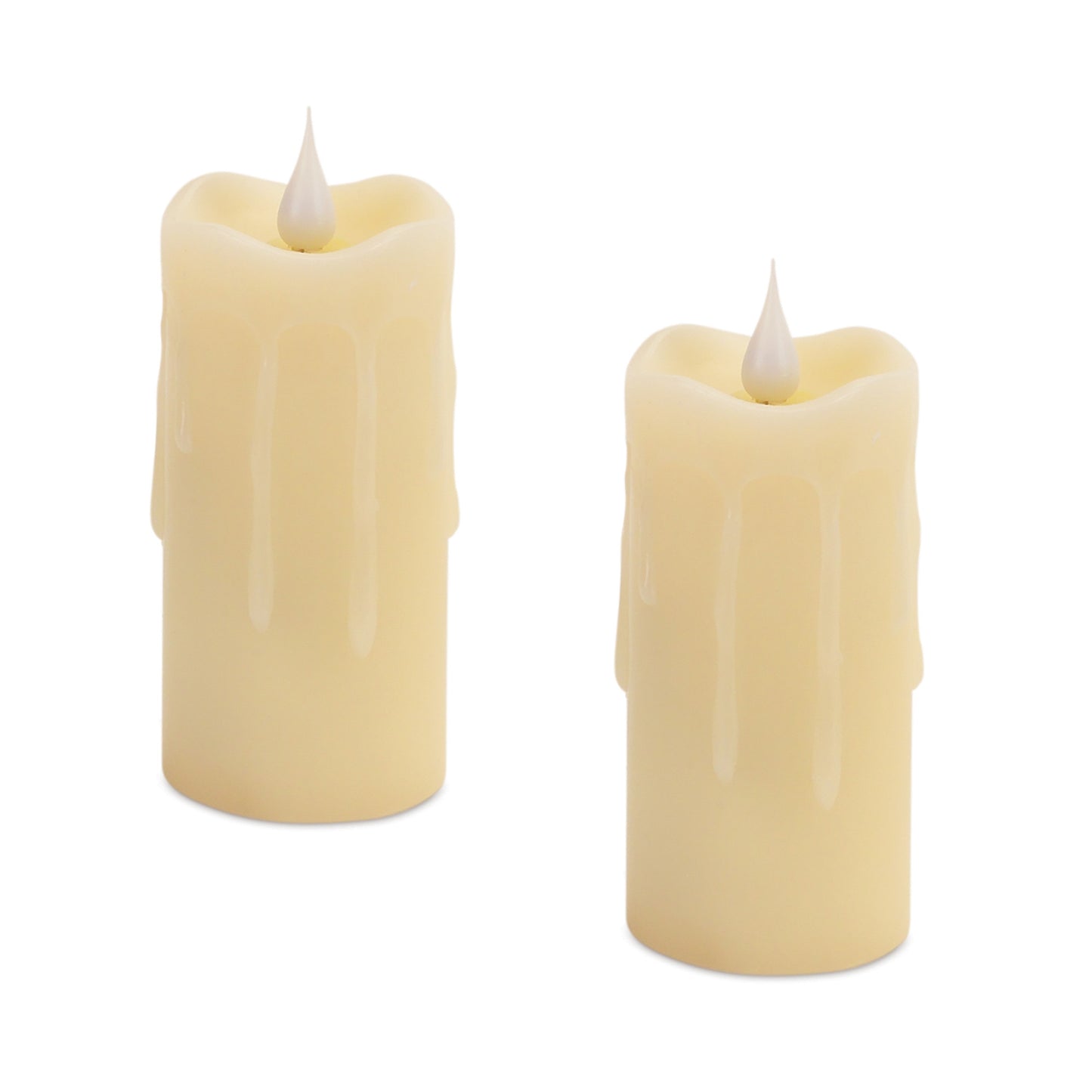 Set of Two Beige Flameless Votive Candle