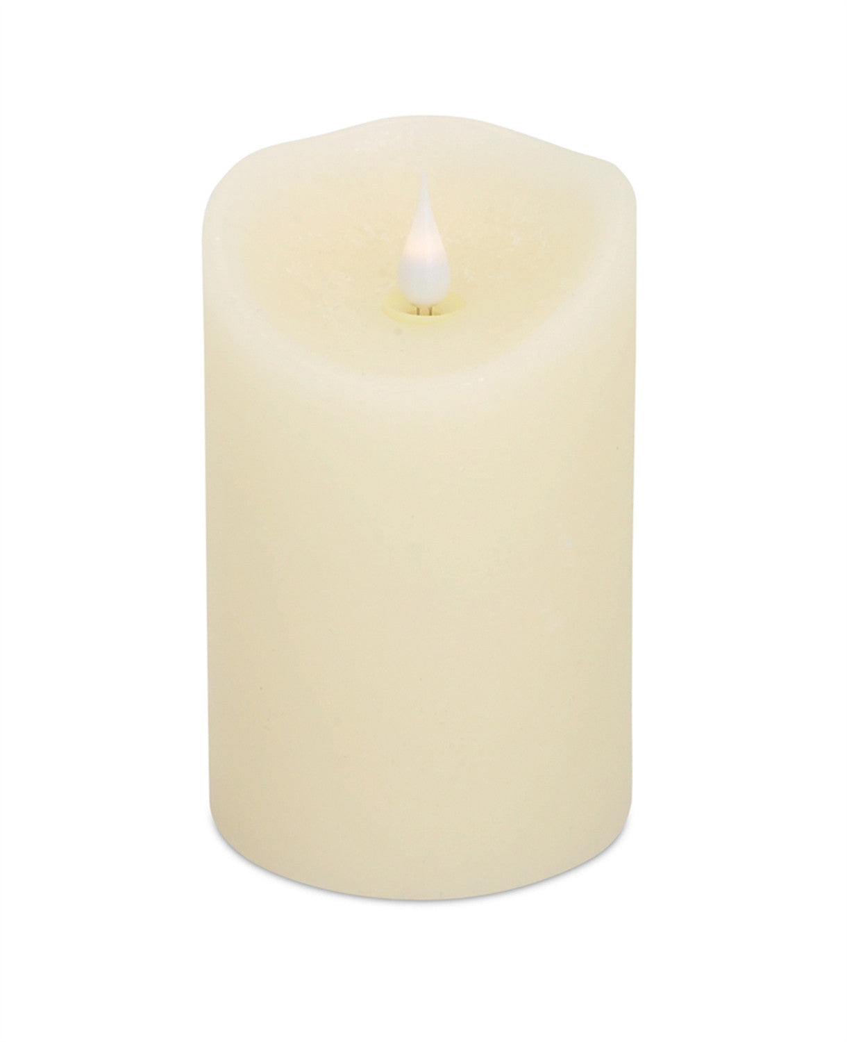 Set of Two Beige Flameless Pillar Candle