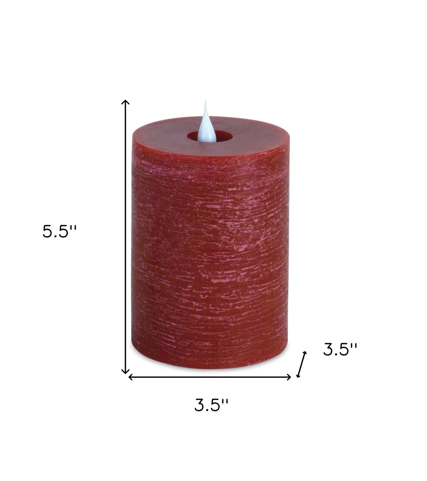 Set of Two Red Flameless Designer Candle