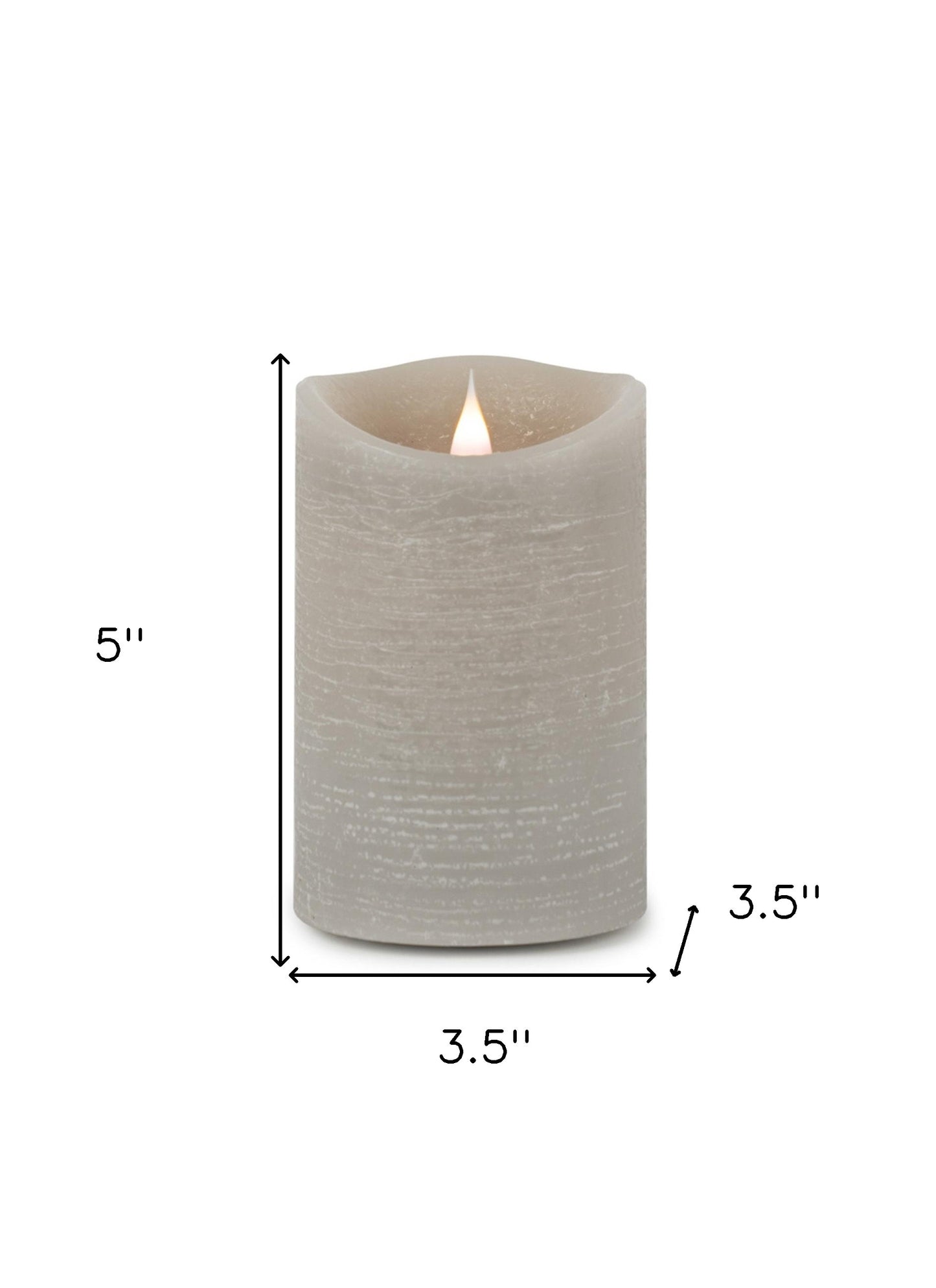 Set of Two Gray Flameless Designer Candle