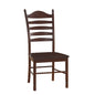 Espresso Wood Ladder Back Dining Side Chair