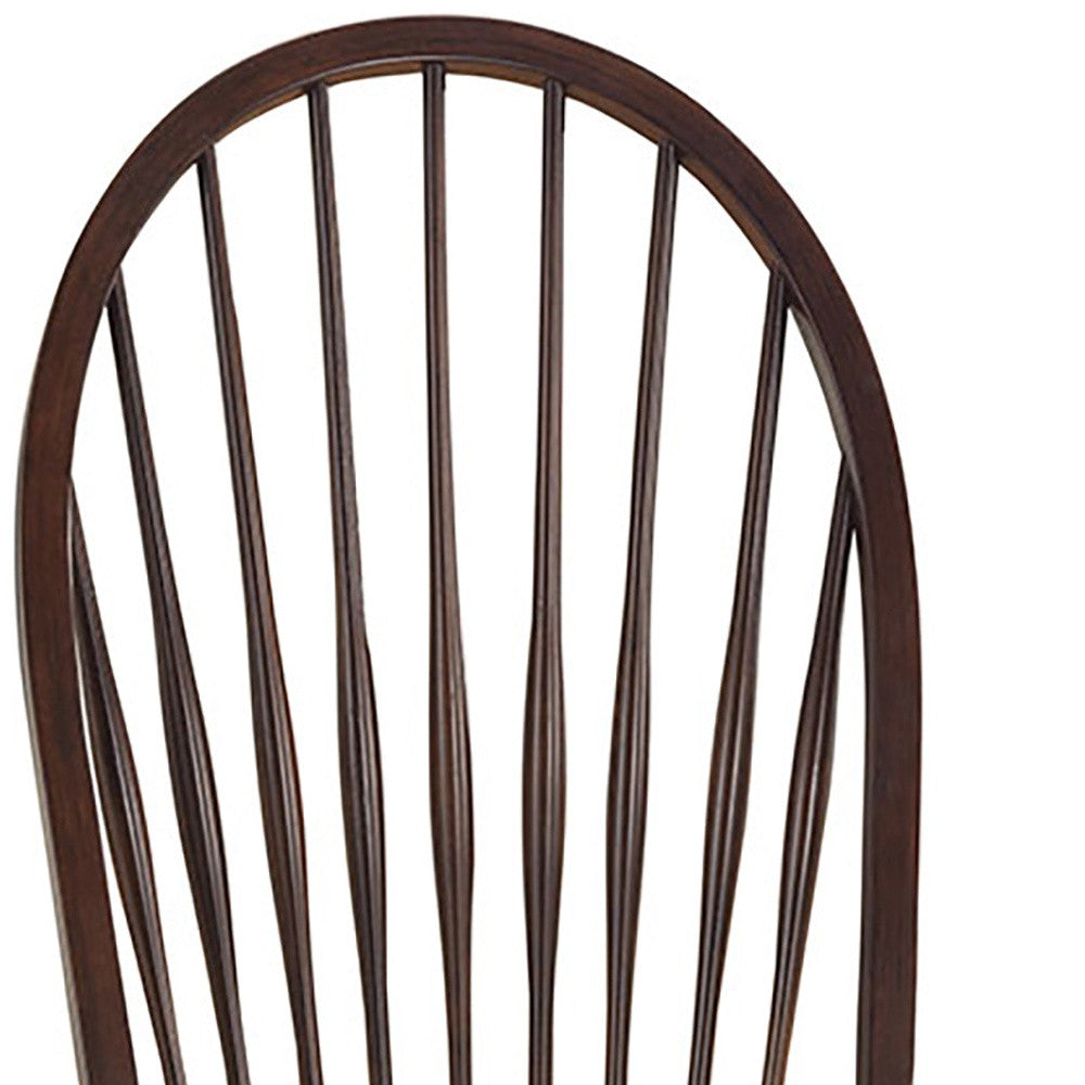 Espresso Wood Windsor Back Dining Side Chair