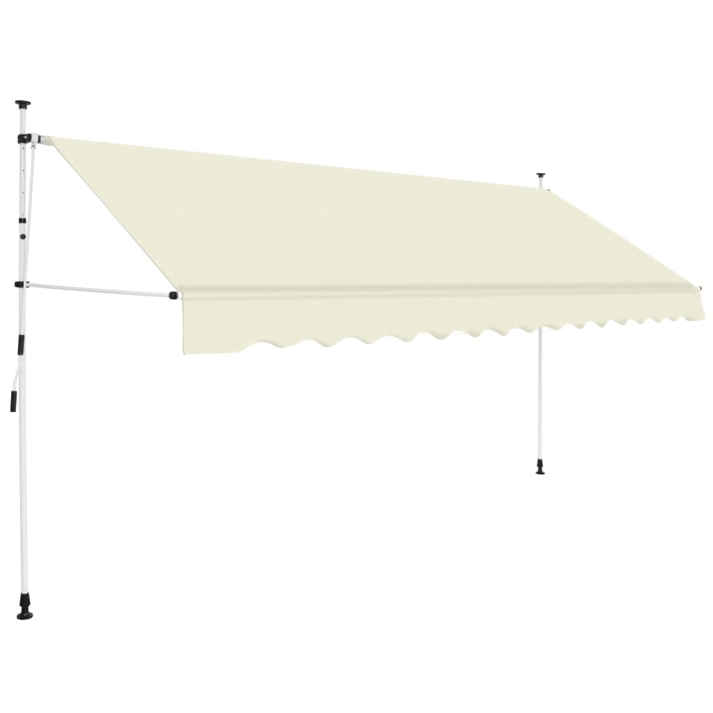 Manual Retractable Awning 137.8" Orange and Brown