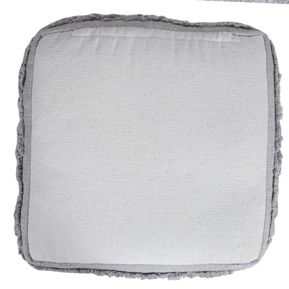 18" Gray 100% Cotton Ottoman