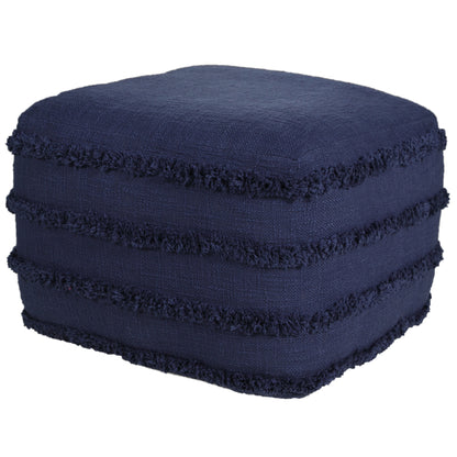 18" Gray 100% Cotton Ottoman