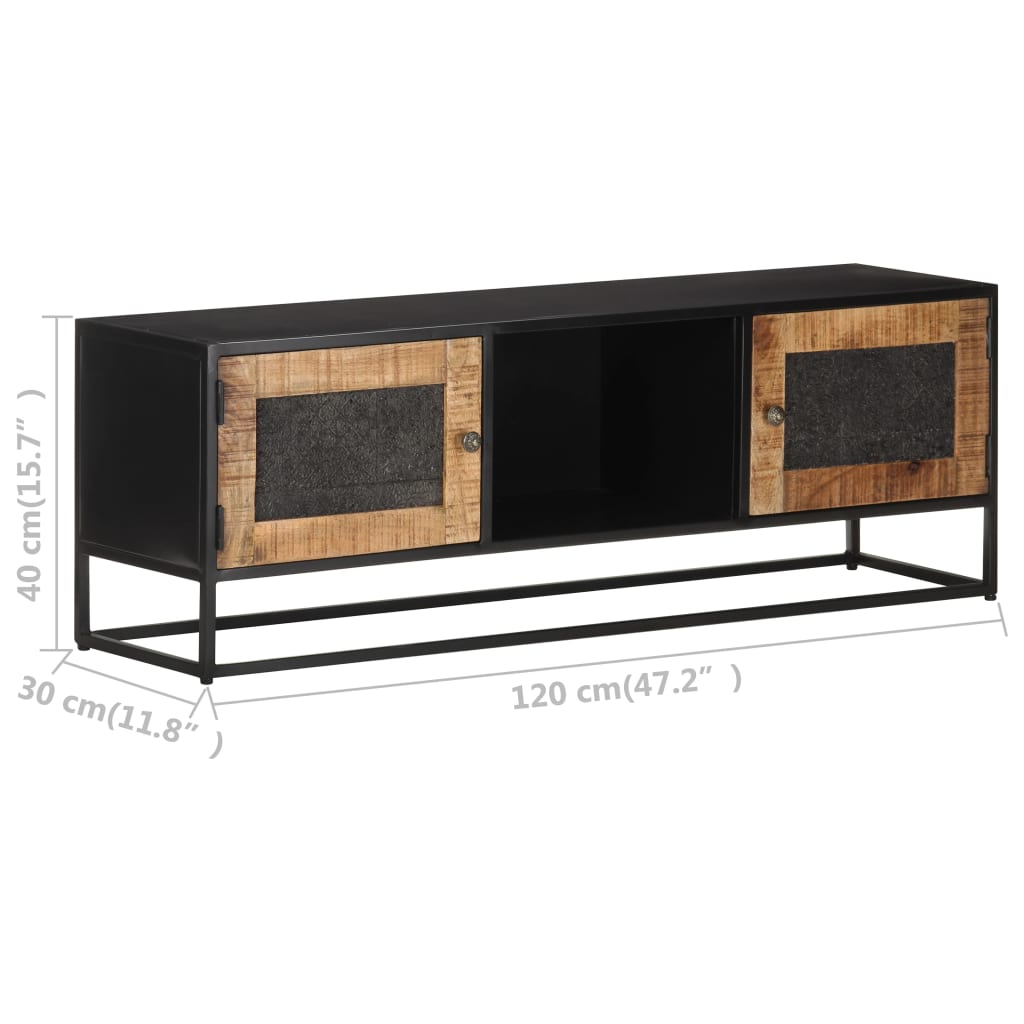 TV Stand 47.2"x11.8"x15.7" Rough Mango Wood