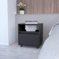 21" Black One Drawer Nightstand With Integrated Tech