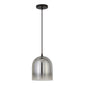 10" Gray Smoked Glass Dimmable Bell Shape Pendent Ceiling Light