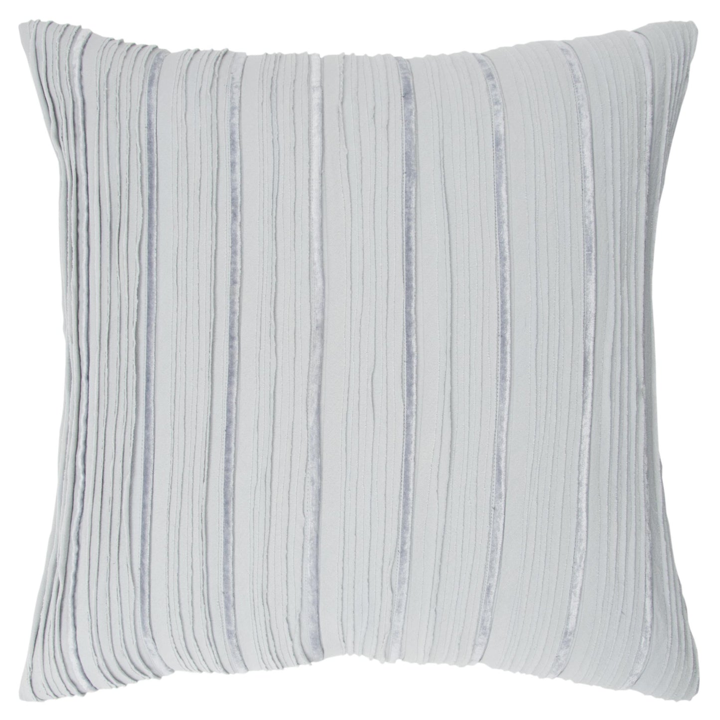 20" Light Blue Striped Cotton Blend Throw Pillow