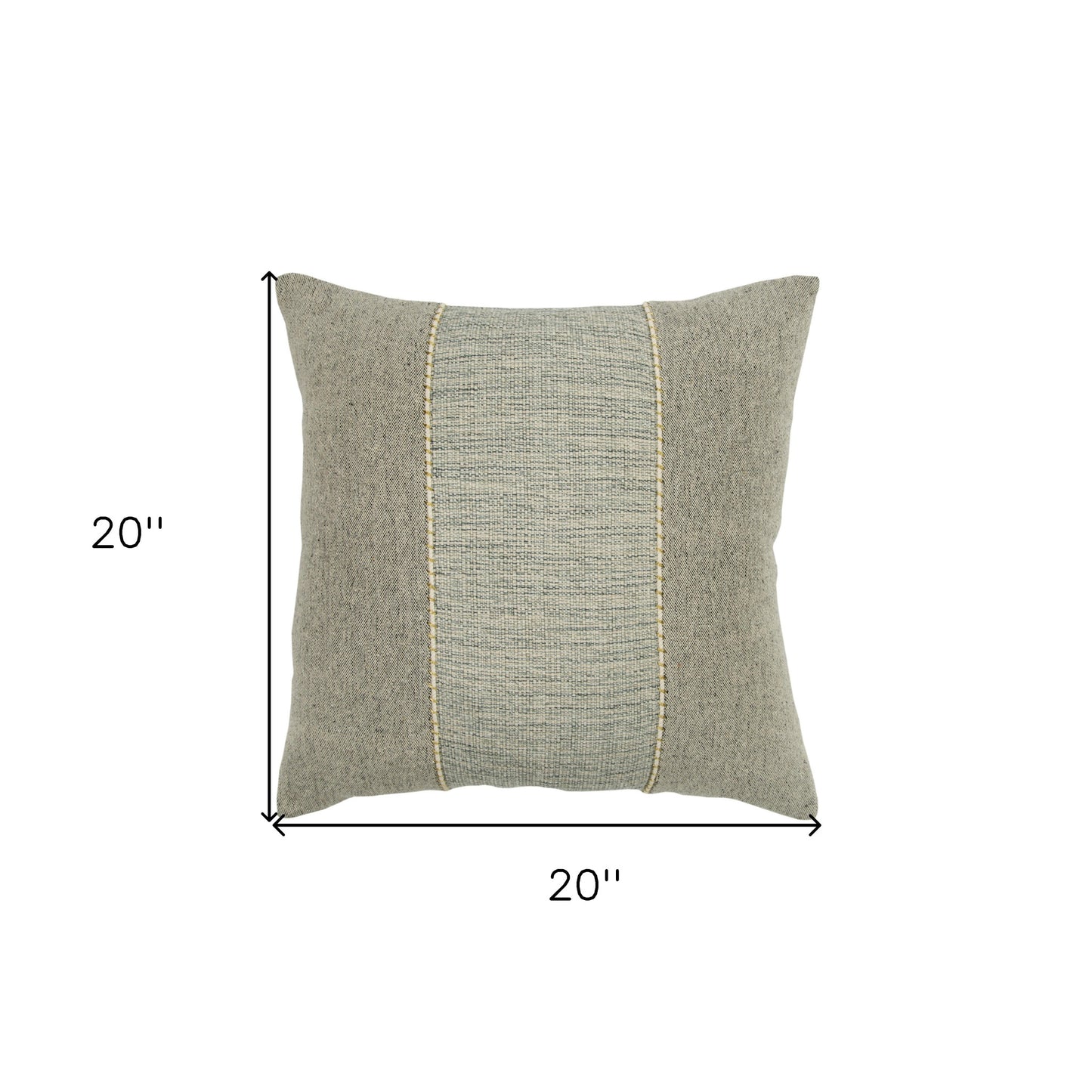 20" Gold and Ivory Cotton Pillow