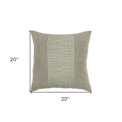 20" Gold and Ivory Cotton Pillow