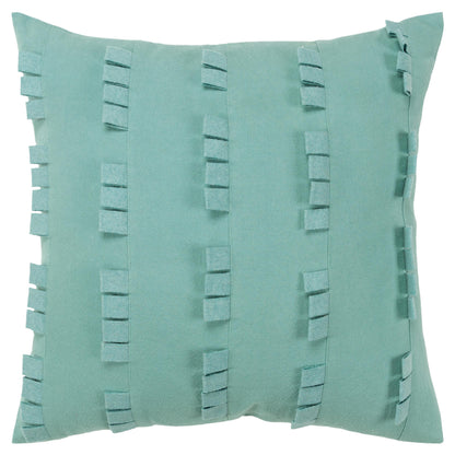 20" Aqua Striped Cotton Throw Pillow