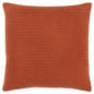 22" Orange Striped Cotton Throw Pillow