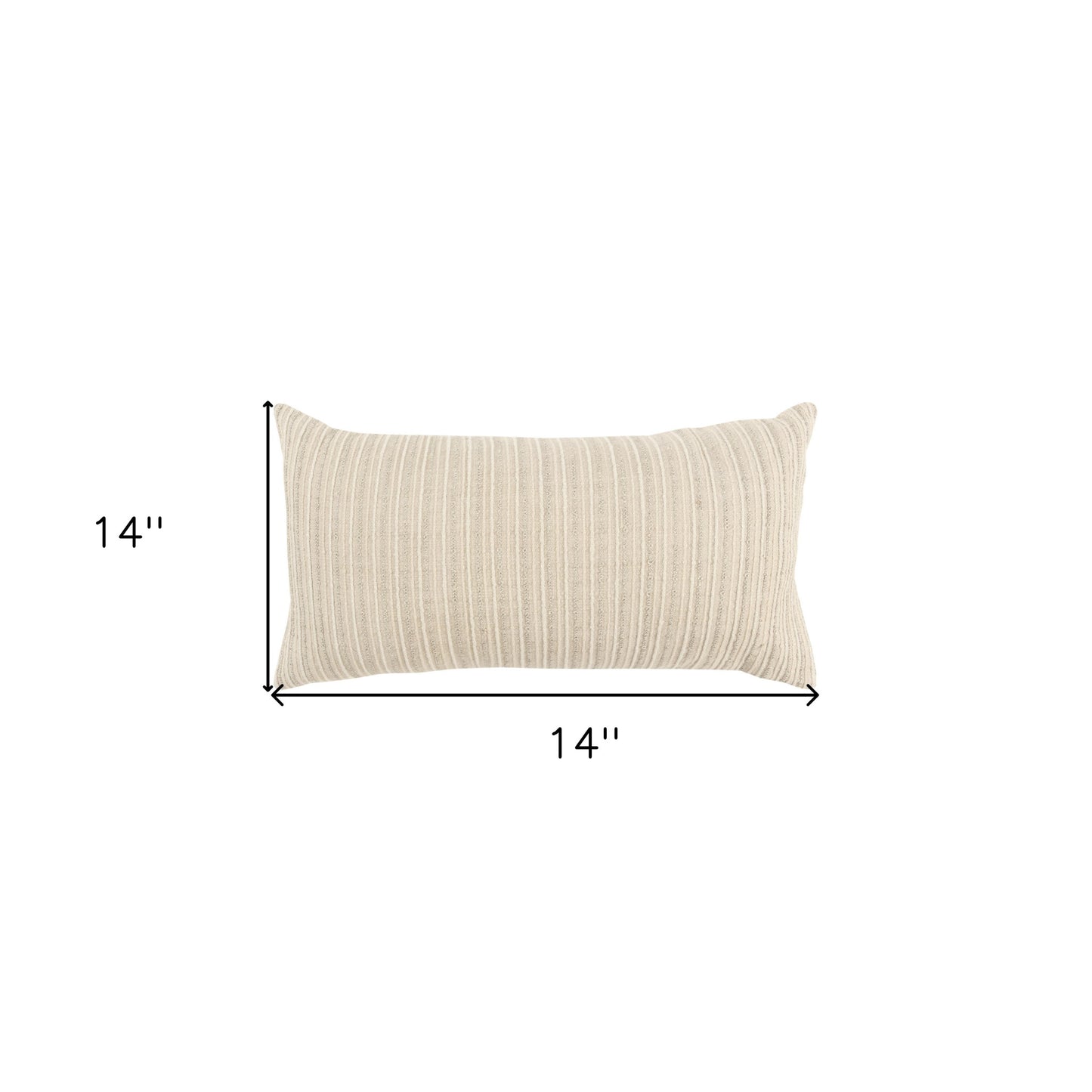 14" X 14" Natural Cotton Blend Pillow