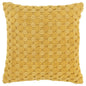 20" Yellow Cotton Throw Pillow With Texture