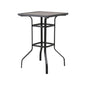 25" Brown and Black Square Metal Outdoor Bistro Table