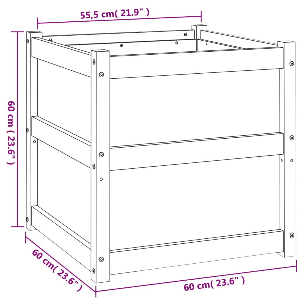 Garden Planters 2 pcs Solid Wood Douglas