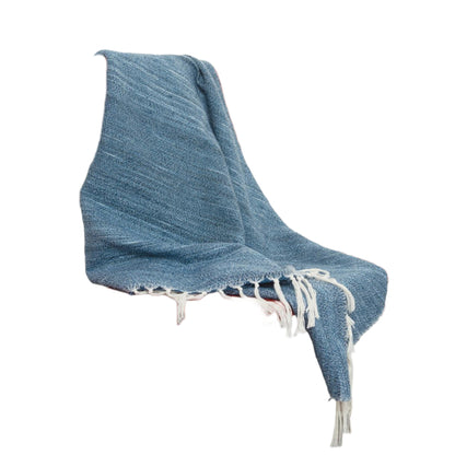 Blue Woven 100% Poly Pet Throw Blanket