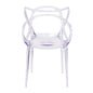 Clear Acrylic Open Back Dining Arm Chair