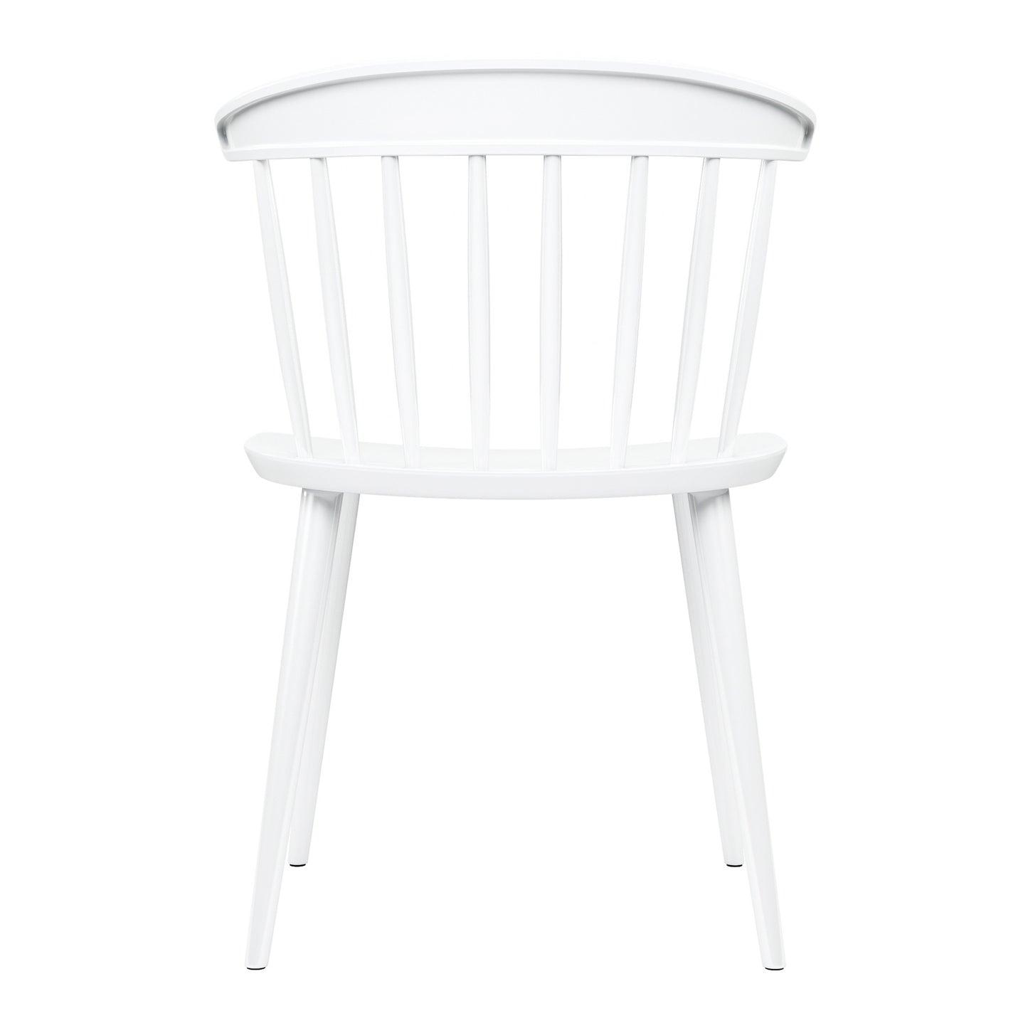 White Heavy Duty Plastic Slat Back Dining Side Chair