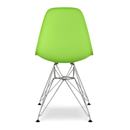 Green And Silver Acrylic Dining Side Chair