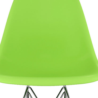 Green And Silver Acrylic Dining Side Chair