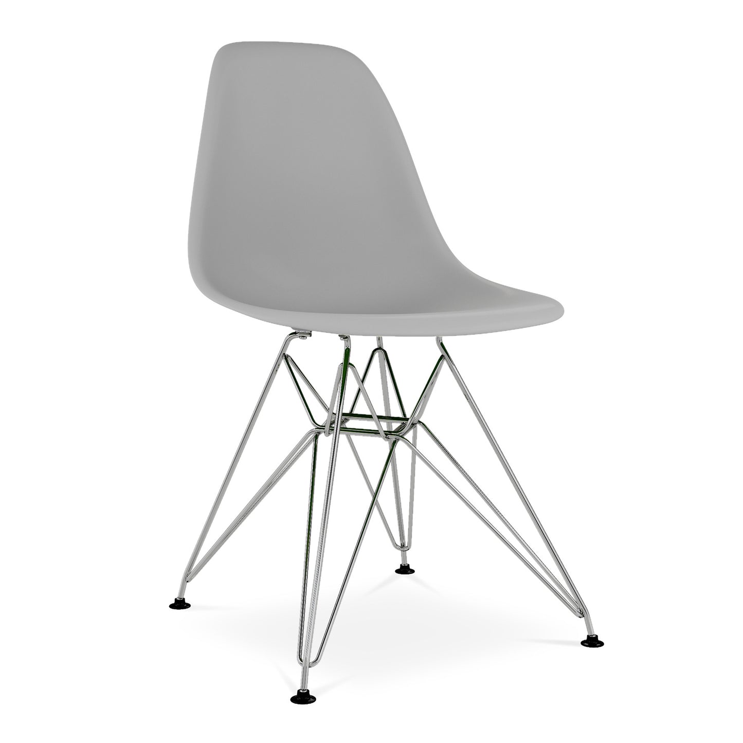 Gray And Silver Acrylic Dining Side Chair