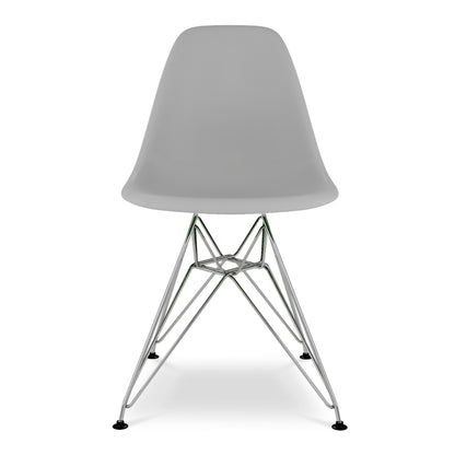 Gray And Silver Acrylic Dining Side Chair