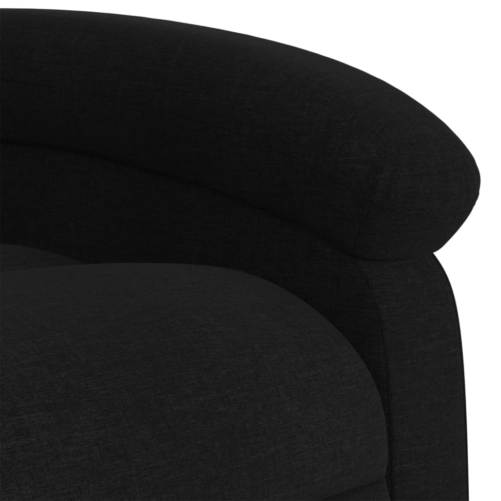 Electric Stand up Massage Recliner Chair Black Fabric