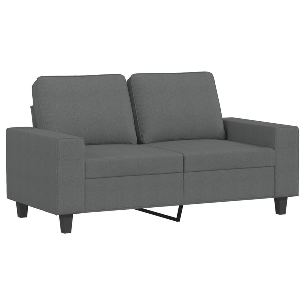 2 Piece Sofa Set Dark Gray Fabric