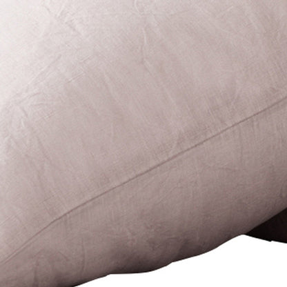 Set of Two Ivory Linen Pillowcases