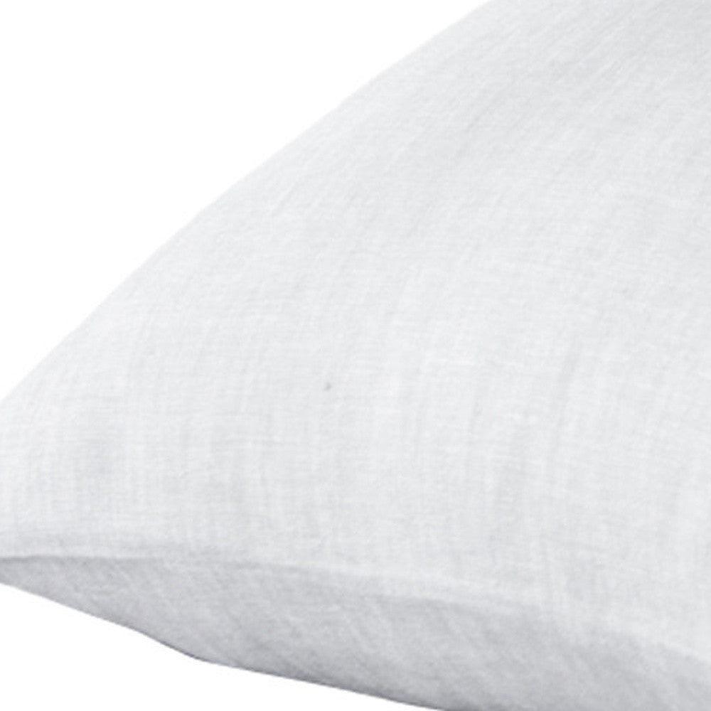 Set of Two Ivory Linen Pillowcases