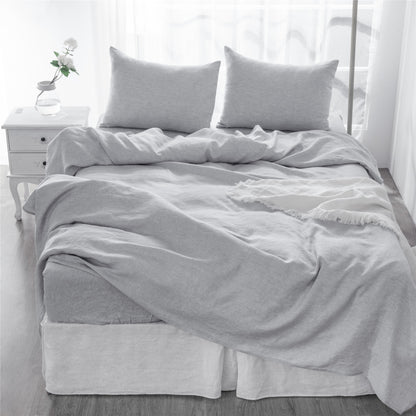 Four Piece Ivory Linen Sheet Set