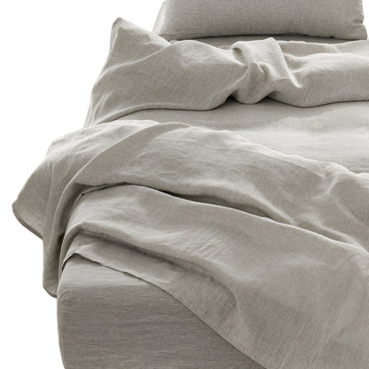 Four Piece Ivory Linen Sheet Set