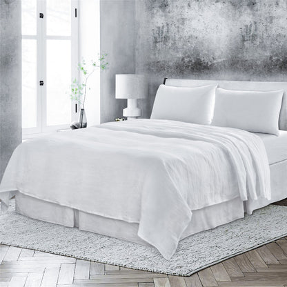 Four Piece Ivory Linen Sheet Set