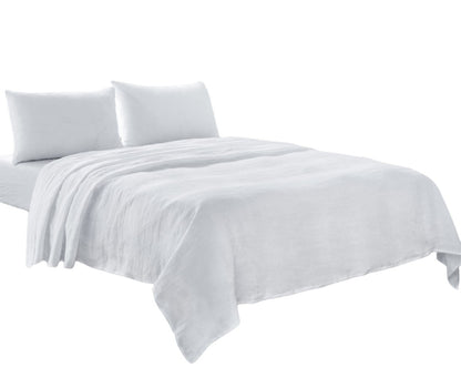 Four Piece Ivory Linen Sheet Set