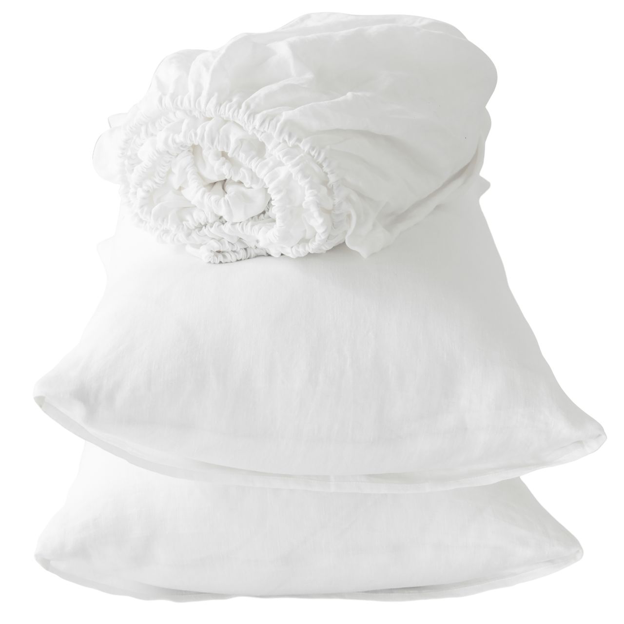 Four Piece Ivory Linen Sheet Set