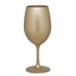 Set of Four Gold Acrylic Stemmed All Purpose Wine Glass