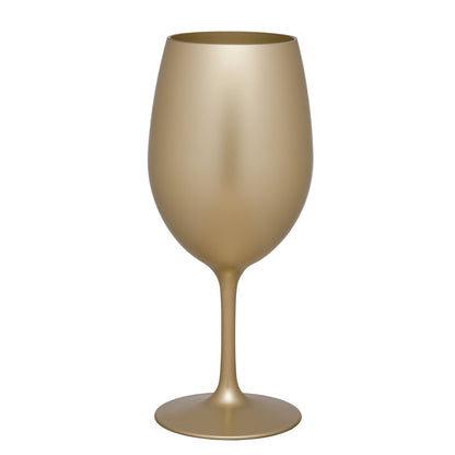 Set of Four Gold Acrylic Stemmed All Purpose Wine Glass