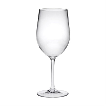 Set of Four Clear Tritan Plastic Stemmed All Purpose Wine Glass