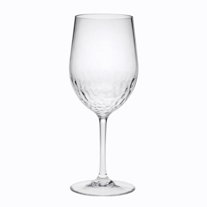 Set of Four Clear Tritan Plastic Stemmed All Purpose Wine Glass