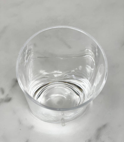 Set of Four Clear Tritan Plastic Stemless Whiskey Glass