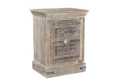 36" Distressed White Solid Wood Nightstand