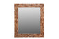 46" Brown Solid Wood Geometric Starburst Framed Accent Mirror