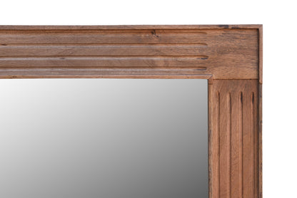 46" Brown Dresser Solid Wood Mirror