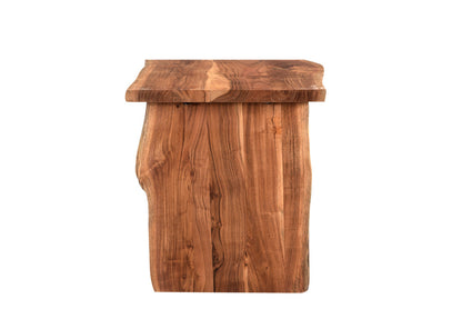 24" Brown Solid Wood Square End Table