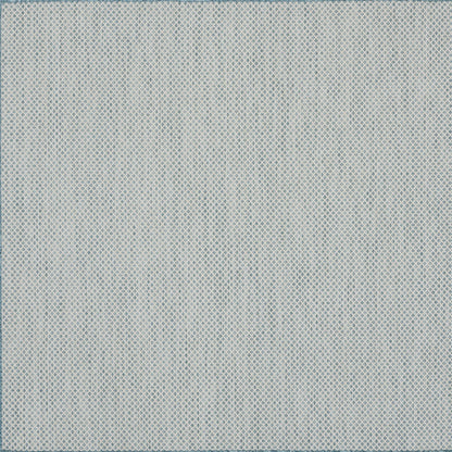 5' Blue Square Geometric Power Loom Area Rug