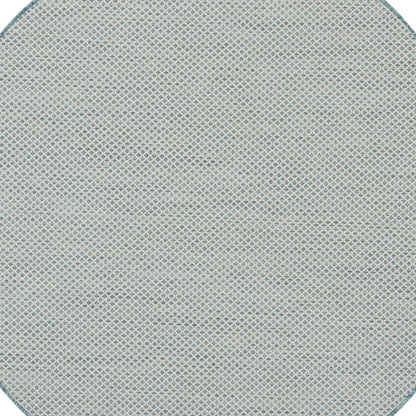 5' Blue Round Geometric Power Loom Area Rug